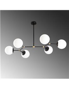 Lámpara de techo colgante negra de 6 luces Model 11 2