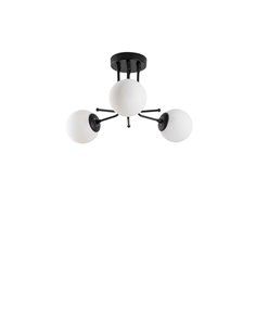 Plafón de techo negro de 3 luces Model 12