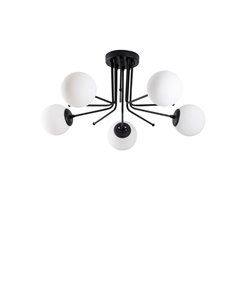 Plafón de techo negro de 5 luces Model 12