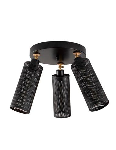 Candeeiro de teto com três focos ajustáveis. Modelo 13
