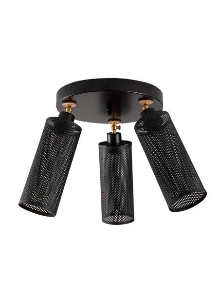 Candeeiro de teto com três focos ajustáveis. Modelo 13