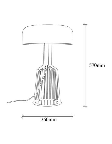 Lámpara de mesa negra Model 14