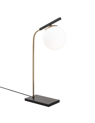 Lámpara de mesa negra y dorada Model 15