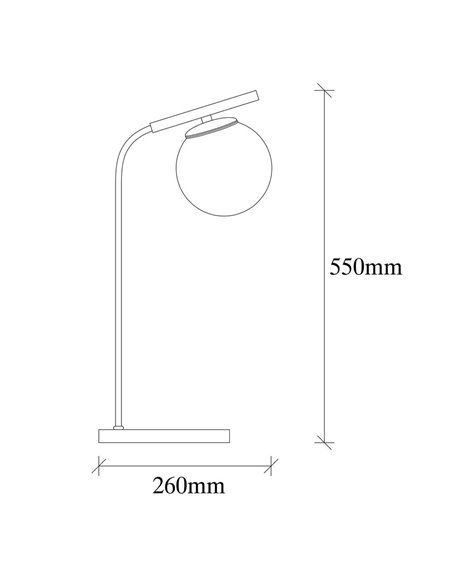Lámpara de mesa negra y dorada Model 15