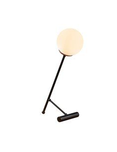 Candeeiro de mesa preto com abajur branco Modelo 17