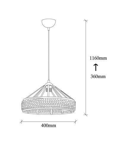 Lámpara de techo colgante de 1 luz Model 19
