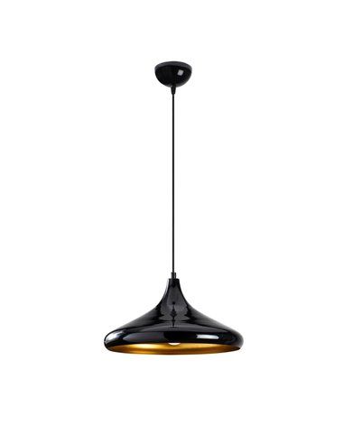 Lámpara de techo colgante negra y dorada. Model 24