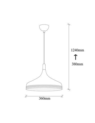 Lámpara de techo colgante blanca y dorada Model 25