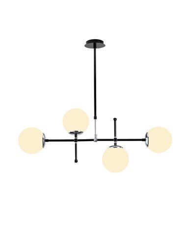 Lámpara de techo lineal negra de 4 luces Model 30