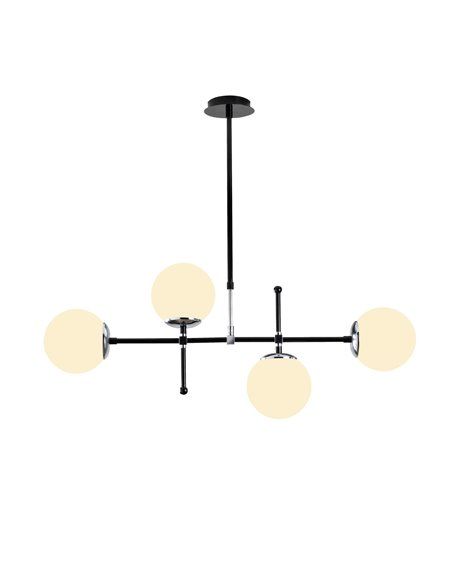 Lámpara de techo lineal negra de 4 luces Model 30