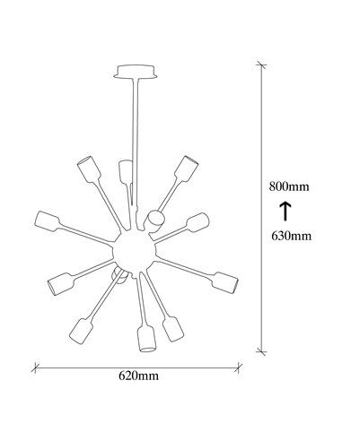 Lámpara de techo de 10 luces Model 31