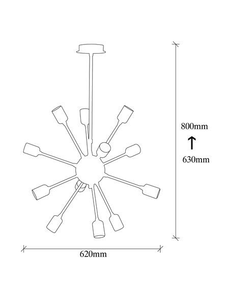 Lámpara de techo de 10 luces Model 31