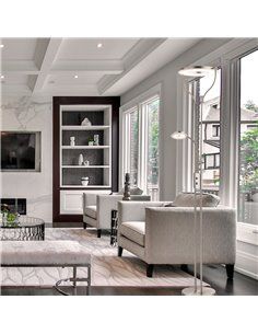 Lámpara de pie Garona 20W+5W níquel 2