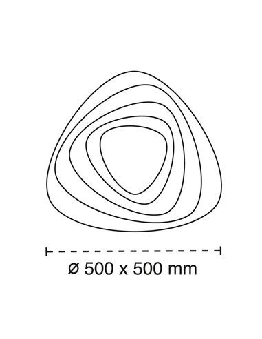 Plafon regulável Smart Mei 3D 115W 3CCT
