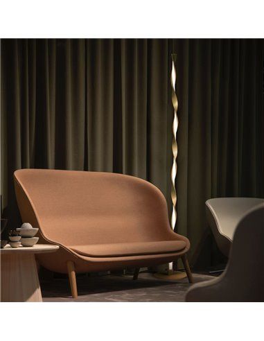 Lámpara de pie LED Gala dorada