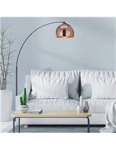 Lámpara de pie Noova cobre 1xE27 2