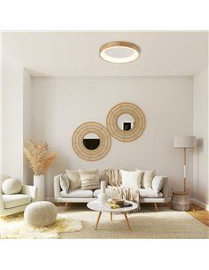 Plafón led Mad 28W madera natural 2