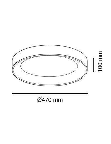 Plafon LED madeira natural Mad 28W
