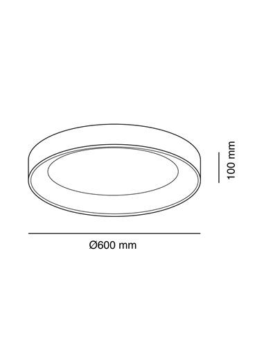 Plafon LED de madeira natural Mad 42W