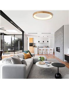 Plafón led Mad 52W madera natural 2