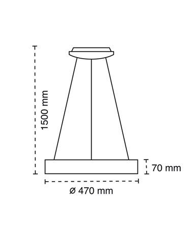 Lámpara de techo led Mad 28W madera natural