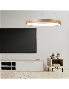 Lámpara de techo led Mad 52W madera natural 2