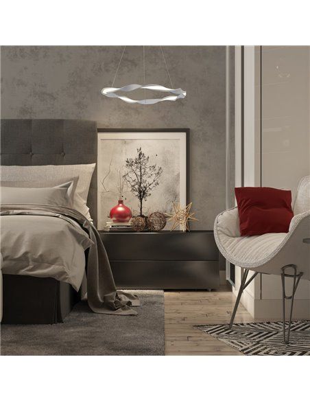 Candeeiro de teto LED branco areia 22W