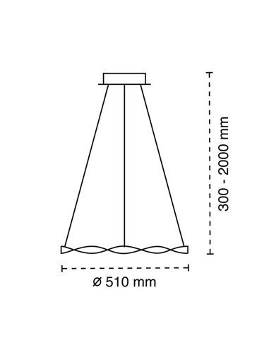 Lámpara de techo led Sand 22W oro