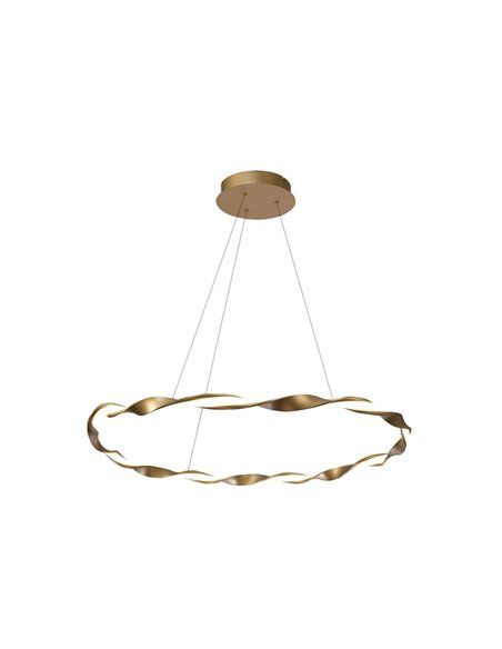 Candeeiro de teto LED dourado areia 36W