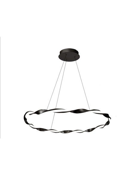 Candeeiro de teto LED preto areia 36W