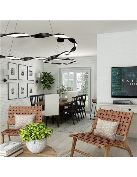 Lámpara de techo led Sand 36W negra