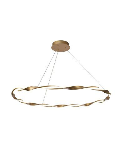 Candeeiro de teto LED dourado 48W areia