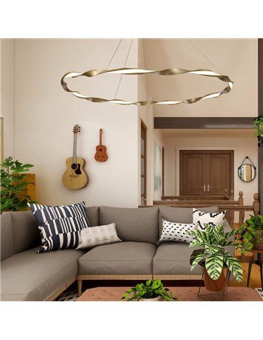 Lámpara de techo led Sand 48W oro