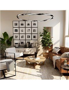 Lámpara de techo led Sand 48W negra 2