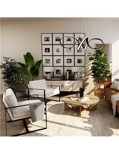 Candeeiro de teto LED preto Elegance 36W
