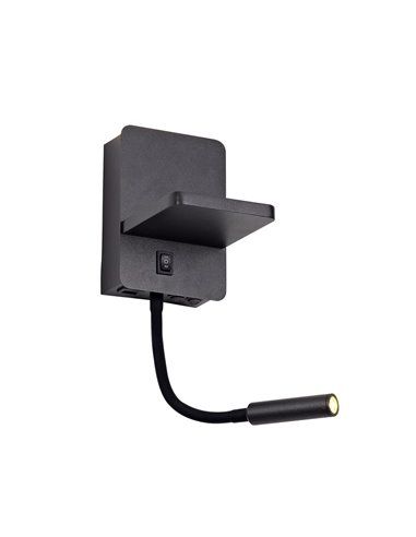 Aplique LED Rob2 5W+3W USB y cargador wireless