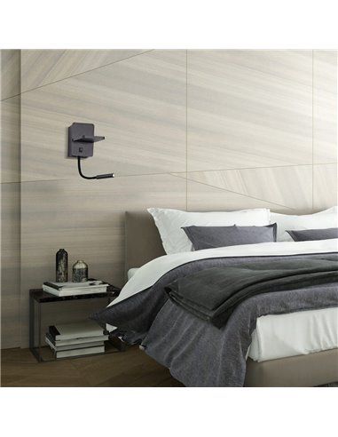 Aplique LED Rob2 5W+3W USB y cargador wireless