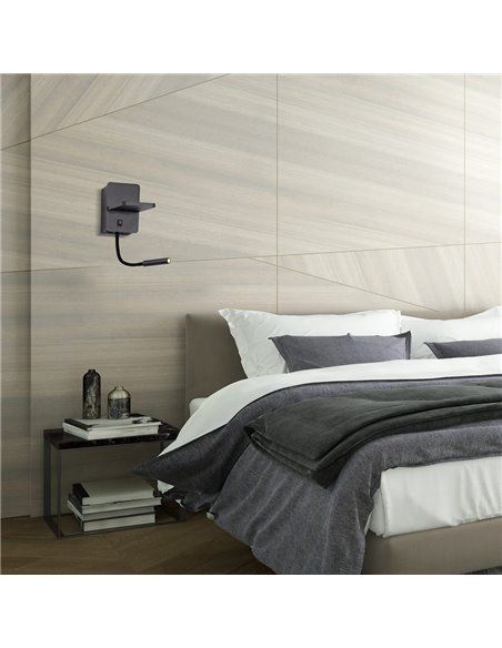 Aplique LED Rob2 5W+3W USB y cargador wireless