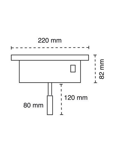 Aplique LED Rob 5W+3W USB y cargador wireless