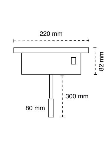 Rob2 Aplique LED 5W+3W USB e carregador sem fio