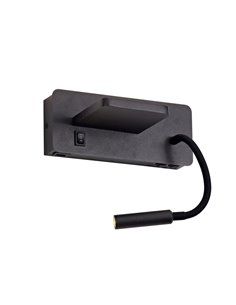 Aplique LED Rob2 5W+3W USB y cargador wireless