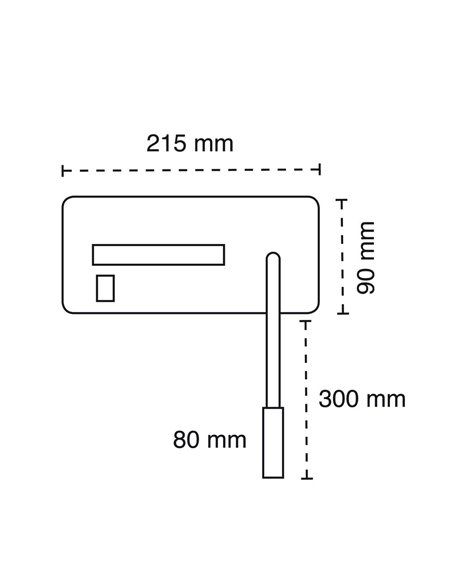 Rob2 Aplique LED 5W+3W USB e carregador sem fio
