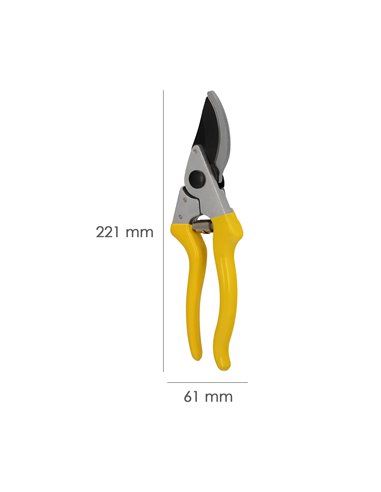 Tijera Podar 1 Mano Japonesa Akagi T-8S  220 mm. Mangos Aluminio Endurecido, Hoja Recubierta PTFE