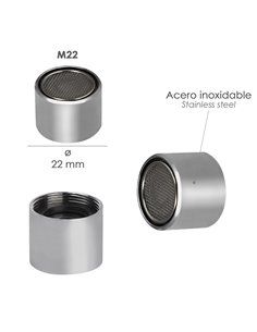 Atomizador Grifos / Monomando F22  (2 piezas) Filtro Aireador Grifo, Economizador de Agua, Difusor Grifo, Aireador Economizador 2