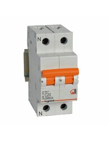 LEGRAND 419927 | Carcaça magnetotérmica RX3 1P + N 6kA 20A