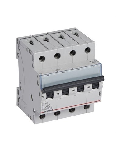Interruptor magneto-térmico TX3 6kA-C 4P 10A
