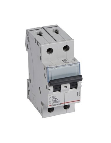 LEGRAND 403608 | Magnetotérmico TX3 6kA-C 2P 25A