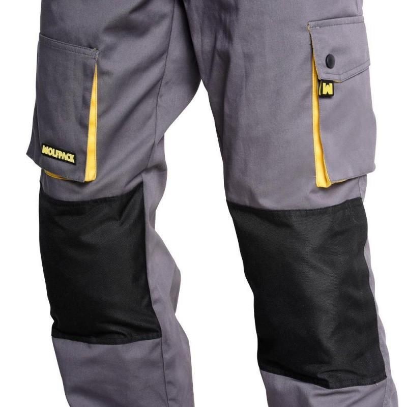 Pantalon Gris/Amarillo Largo Talla 50/52 XL