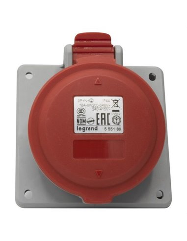 LEGRAND 555189 | Base cuadrada 16A 3P + N + TT 415V IP44