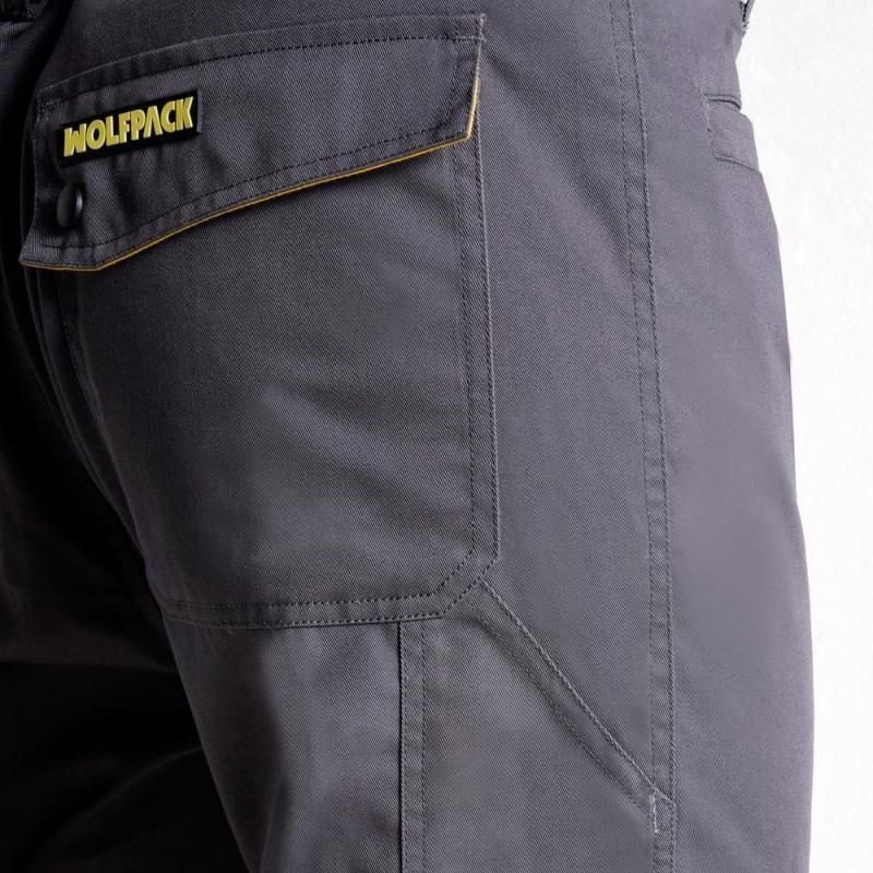 Pantalon Gris/Amarillo Corto Talla 46/48 L